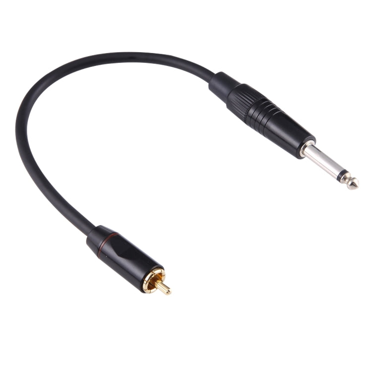Cable adaptador de conector de Audio macho a RCA macho de 6,35mm con cabeza de Metal de 30cm para consola mezcladora