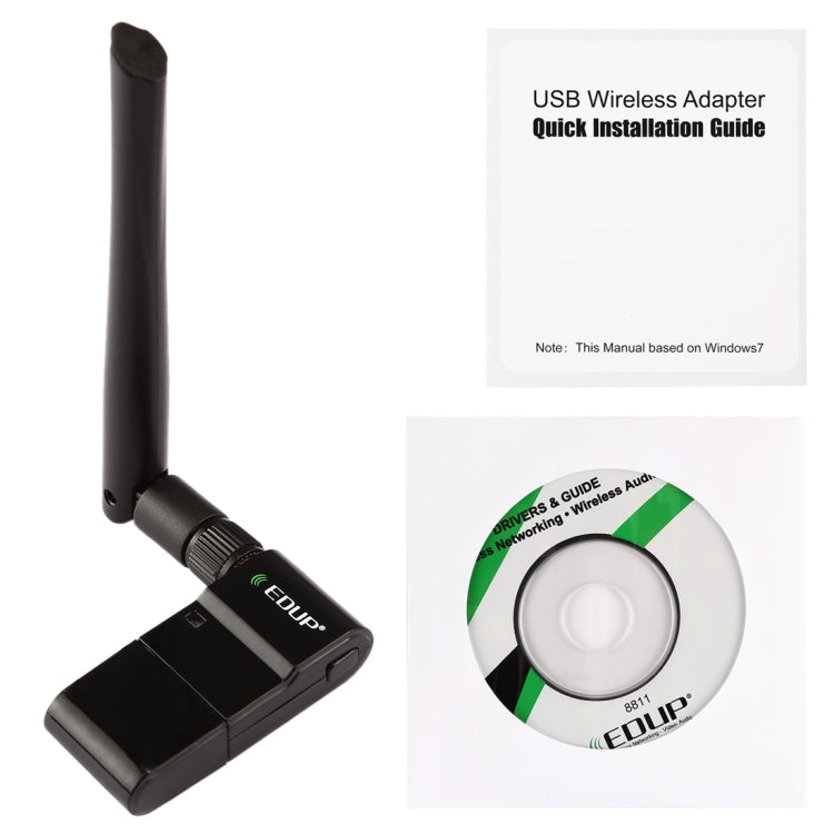 EDUP EP-AC1635 600Mbps Adaptador Ethernet USB inalámbrico de doble banda 11AC Antena 2dBi para computadora portátil / PC, EP-AC1635