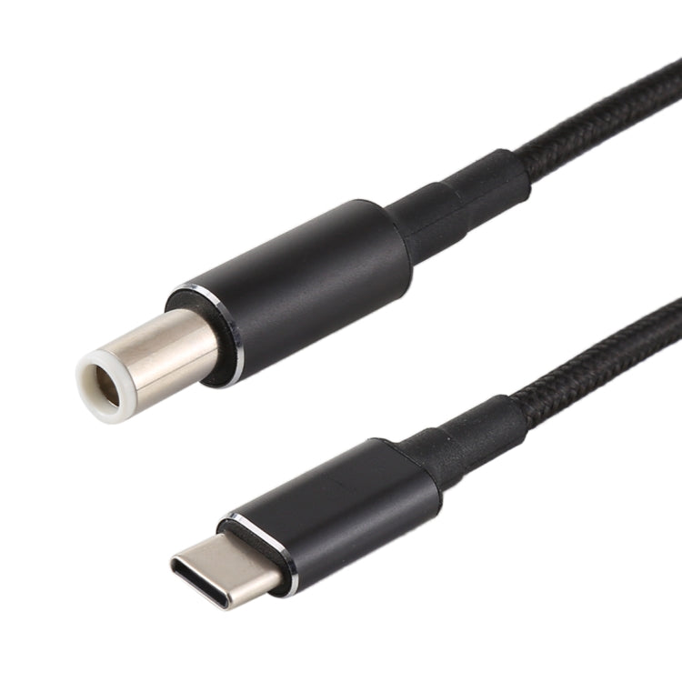 PD 100W 7,4 x 0,6 mm macho a USB-C / Type-C Cable de carga de alimentación de tejido de nailon macho para Dell, longitud del cable: 1,7 m, 7.4 x 0.6mm for Dell