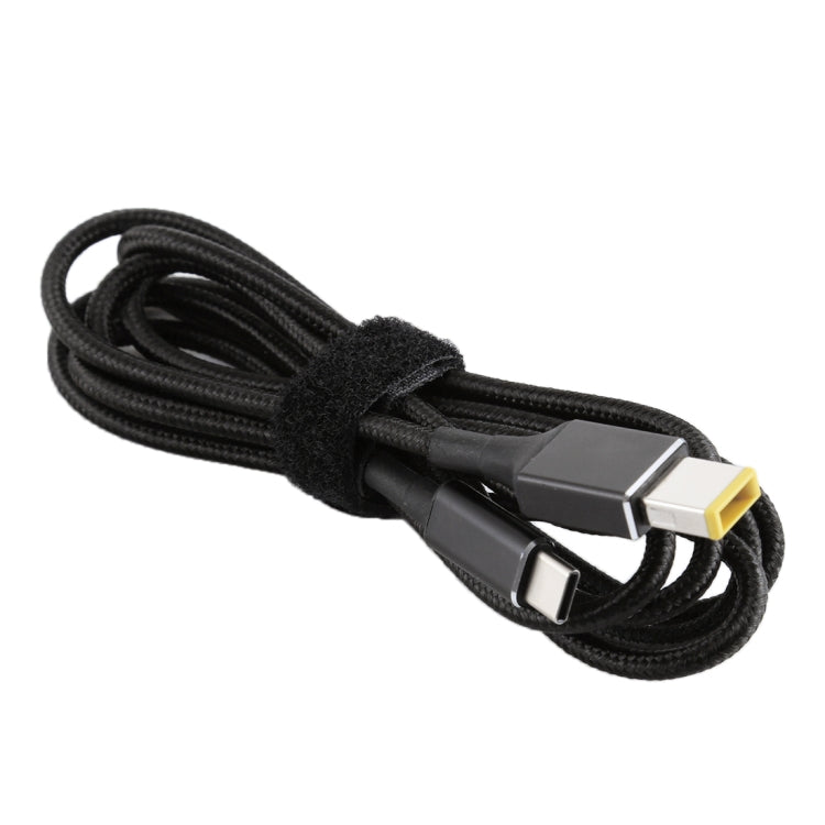 Cable de carga de alimentación de tejido de nailon macho Big Square macho a USB-C / tipo C macho para Lenovo, longitud del cable: 1,7 m, Big Square to Type-C