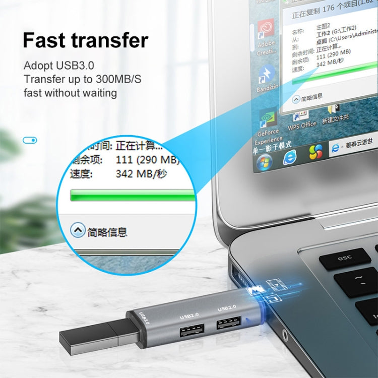 ADS-302C Estación de acoplamiento HUB multifunción tipo C / USB-C 3 en 1, ADS-302C