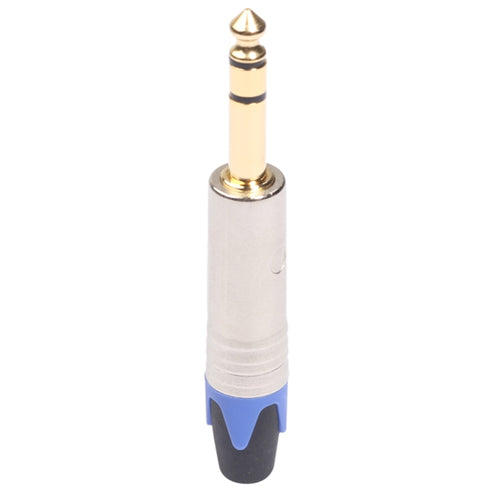 10 Uds TC203N 6,35mm conector de audio estéreo chapado en oro enchufe de soldadura