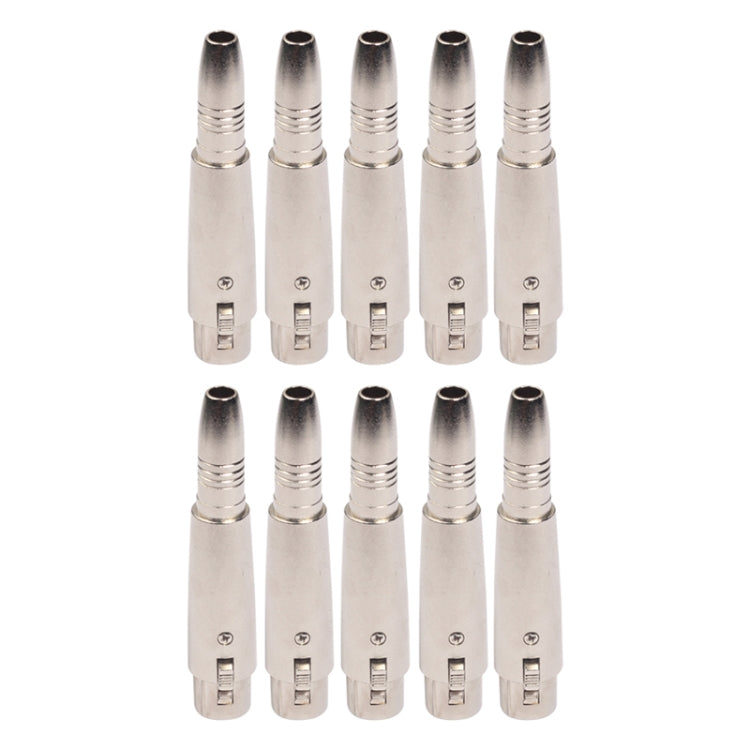 10 PCS LZ1163-1 Adaptador de audio XRL hembra a hembra de 6,35 mm