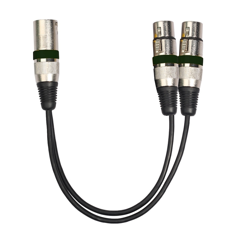 2055MFF-03 Cable de audio para micrófono XLR macho a doble hembra 2 en 1, longitud: 0,3 m