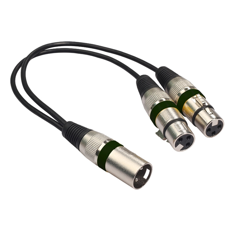 2055MFF-03 Cable de audio para micrófono XLR macho a doble hembra 2 en 1, longitud: 0,3 m