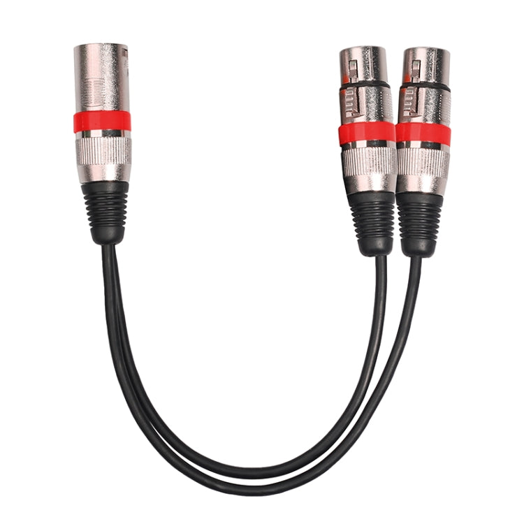 2055MFF-03 Cable de audio para micrófono XLR macho a doble hembra 2 en 1, longitud: 0,3 m