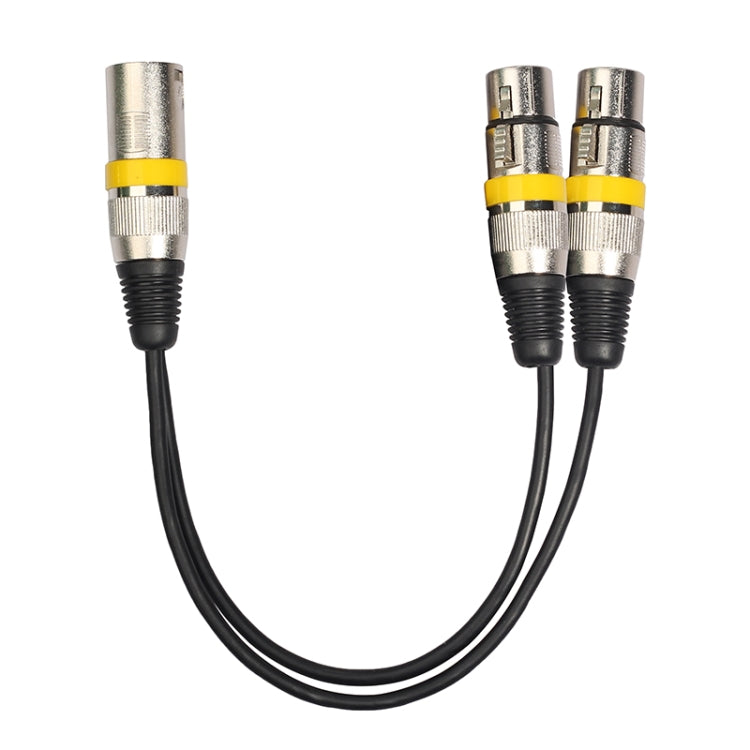 2055MFF-03 Cable de audio para micrófono XLR macho a doble hembra 2 en 1, longitud: 0,3 m