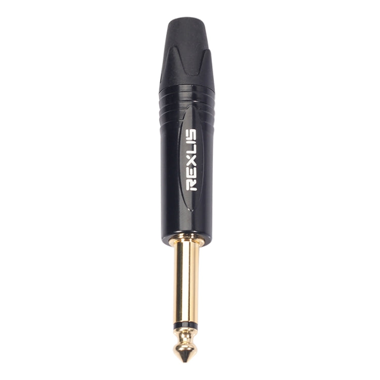 10 PCS TC202 6.35mm Enchufe adaptador de audio de soldadura de sonido mono chapado en oro