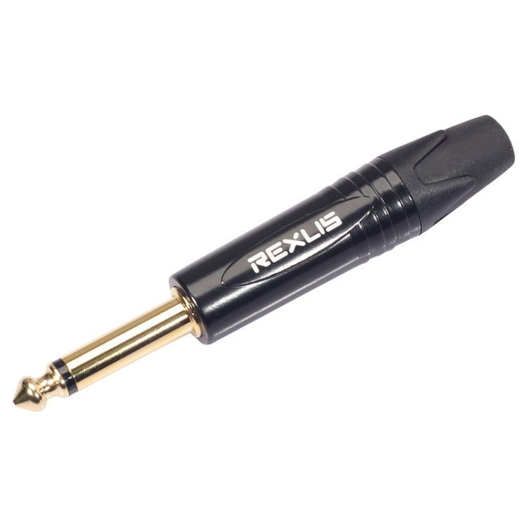 10 PCS TC202 6.35mm Enchufe adaptador de audio de soldadura de sonido mono chapado en oro
