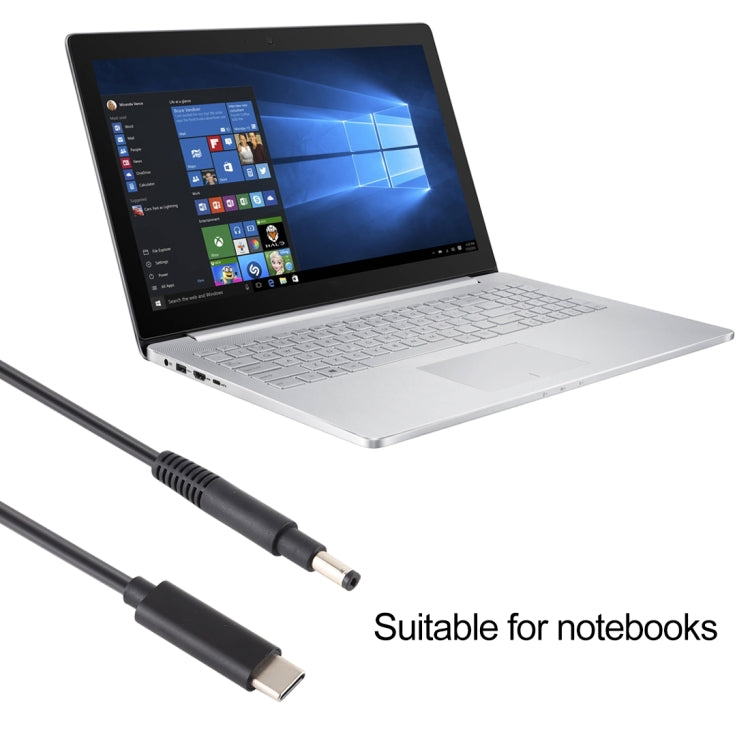 Cable de carga de alimentación para computadora portátil USB-C / Type-C a 4,8 x 1,7 mm, longitud del cable: aproximadamente 1,5 m, Type-C to 4.8 x 1.7mm