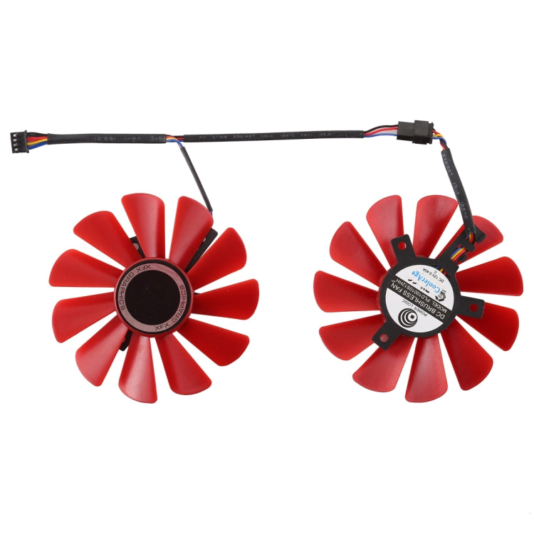 FDC10U12S9-C Ventiladores de refrigeración para tarjetas de vídeo gráficas de 0,45 amperios y 4 pines para XFX RX 560D RX 570 RX 580 RX Vega, diámetro: 85 mm, pares, FDC10U12S9-C