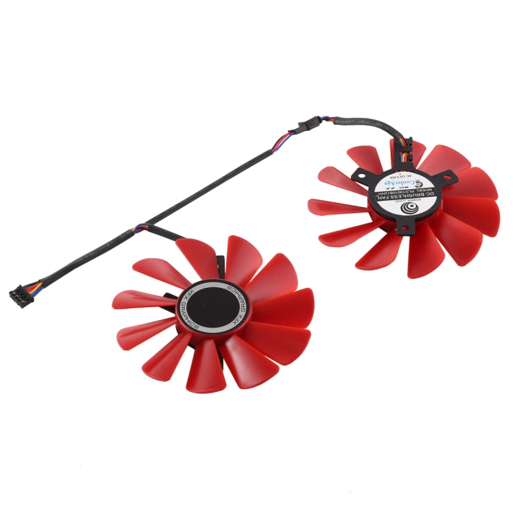 FDC10U12S9-C Ventiladores de refrigeración para tarjetas de vídeo gráficas de 0,45 amperios y 4 pines para XFX RX 560D RX 570 RX 580 RX Vega, diámetro: 85 mm, pares, FDC10U12S9-C