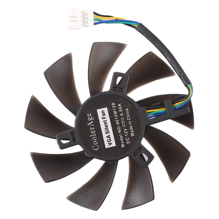 T129215SU Ventilador de refrigeración de repuesto con dos rodamientos de bolas de 4 pines para ventilador enfriador de tarjetas MSI Gigabyte GTX 1060 RX 480 460 570 580 R9 290X RX 550, diámetro: 85 mm, 4 Pin Male