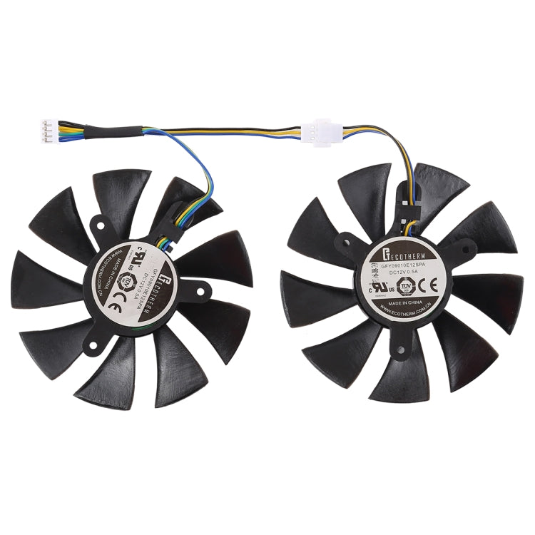 DC 12V 0.5A 4 pines hembra original computadora de escritorio ventilador de refrigeración del radiador ventilador de refrigeración de la CPU, diámetro: 8,5 mm, pares, 0.5A Diameter: 8.5mm(Original)
