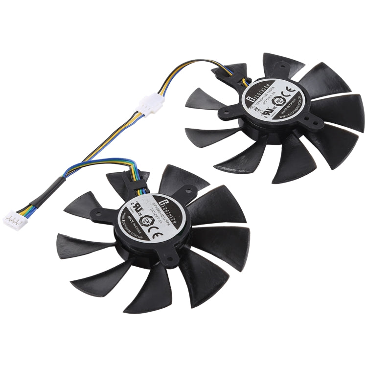 DC 12V 0.5A 4 pines hembra original computadora de escritorio ventilador de refrigeración del radiador ventilador de refrigeración de la CPU, diámetro: 8,5 mm, pares, 0.5A Diameter: 8.5mm(Original)