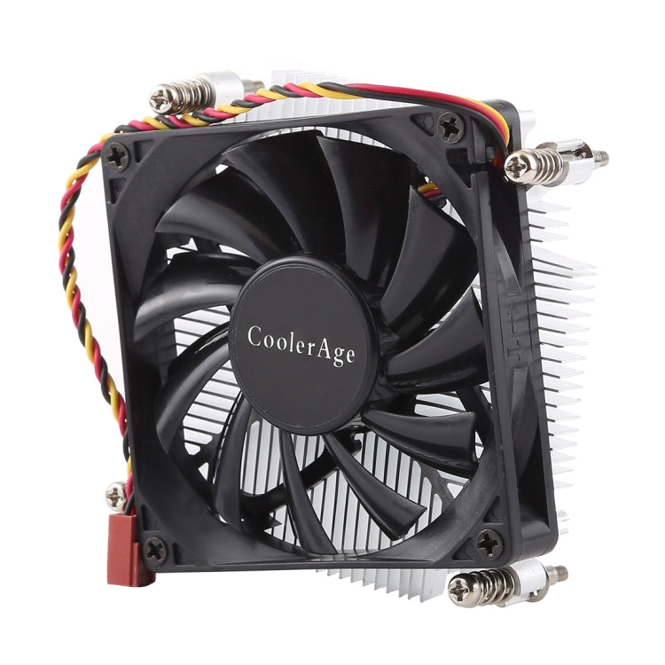 CoolAge 1155-1U DC 12V 2000PRM 30.5cfm disipador térmico de aluminio ventilador de refrigeración de rodamiento hidráulico ventilador de refrigeración de CPU para Intel 1150 1156 1151, 1155-1U Aluminum
