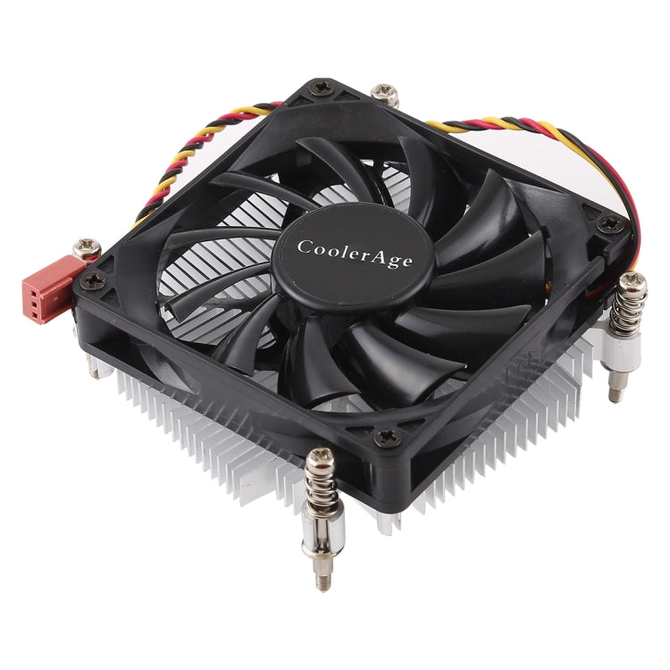 CoolAge 1155-1U DC 12V 2000PRM 30.5cfm disipador térmico de aluminio ventilador de refrigeración de rodamiento hidráulico ventilador de refrigeración de CPU para Intel 1150 1156 1151, 1155-1U Aluminum