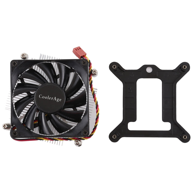 CoolAge 1155-1U DC 12V 2000PRM 30.5cfm disipador térmico de aluminio ventilador de refrigeración de rodamiento hidráulico ventilador de refrigeración de CPU para Intel 1150 1156 1151, 1155-1U Aluminum