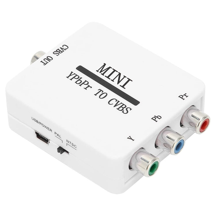 Mini YPBPR a CVBS Video Converter Componente Adaptador AV para TV / Proyector / Monitor
