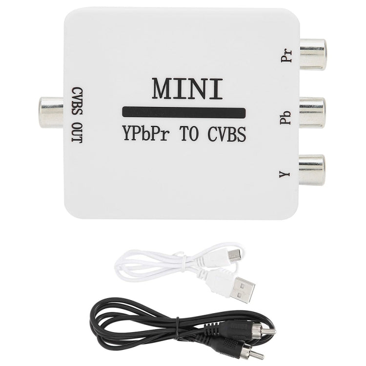Mini YPBPR a CVBS Video Converter Componente Adaptador AV para TV / Proyector / Monitor