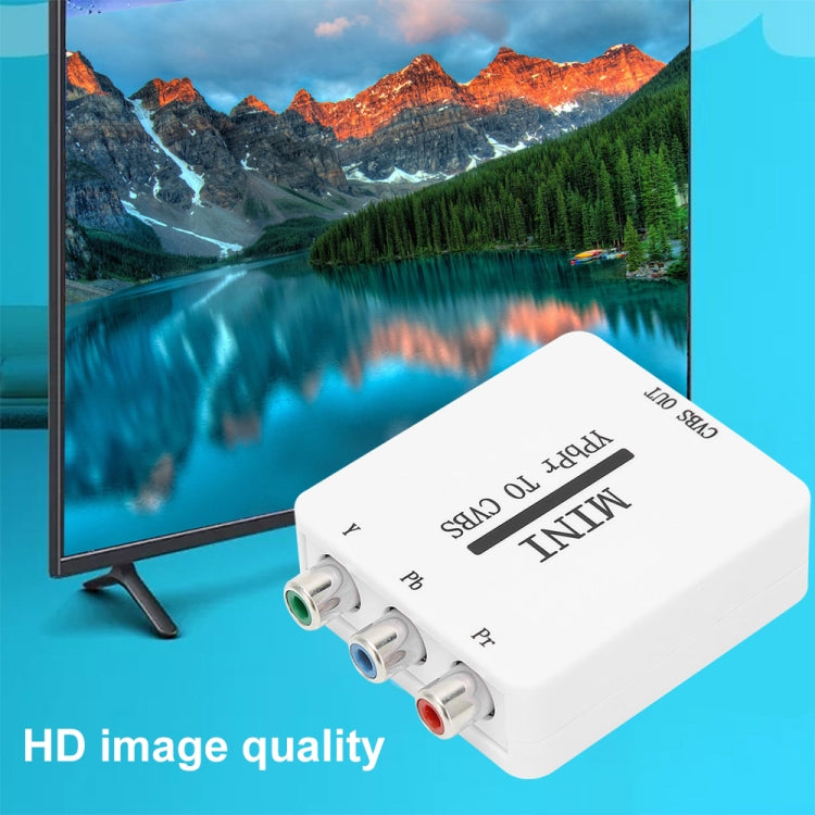 Mini YPBPR a CVBS Video Converter Componente Adaptador AV para TV / Proyector / Monitor