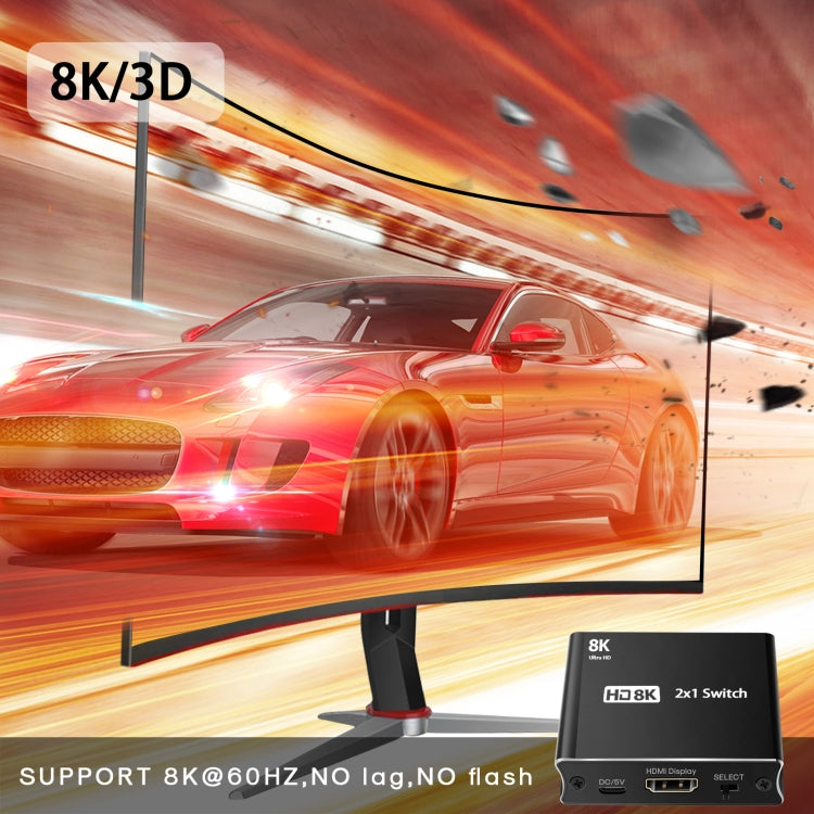 Conmutador unidireccional NK-W80 8K UHD HDMI 2X1, NK-W80
