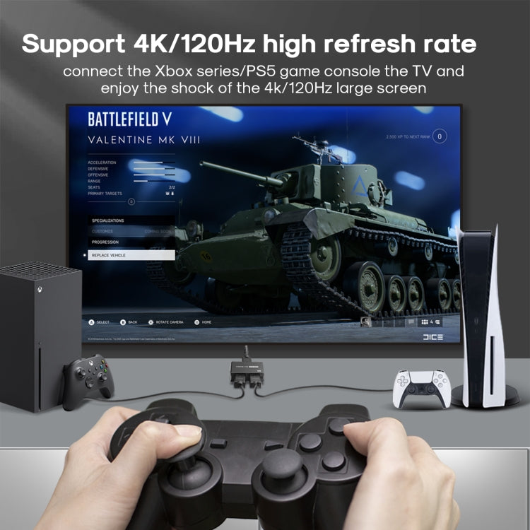 Conmutador unidireccional NK-W80 8K UHD HDMI 2X1, NK-W80
