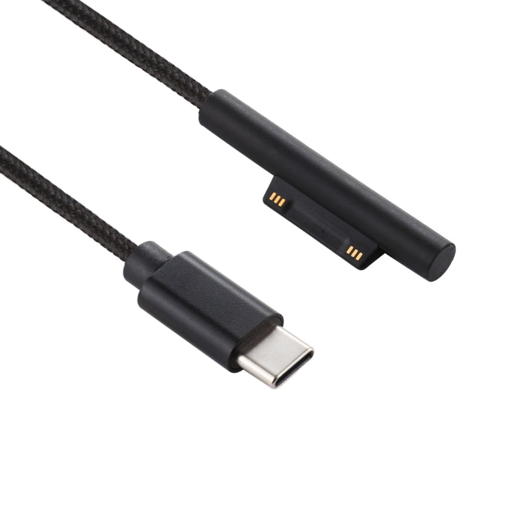 Cable de alimentación macho de nailon USB-C / Type-C a 6 pines para adaptador de computadora portátil Microsoft Surface Pro 3/4/5/6, longitud del cable: 1,5 m, for Microsoft Surface Pro 3 / 4 / 5 / 6