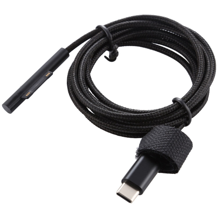 Cable de alimentación macho de nailon USB-C / Type-C a 6 pines para adaptador de computadora portátil Microsoft Surface Pro 3/4/5/6, longitud del cable: 1,5 m, for Microsoft Surface Pro 3 / 4 / 5 / 6