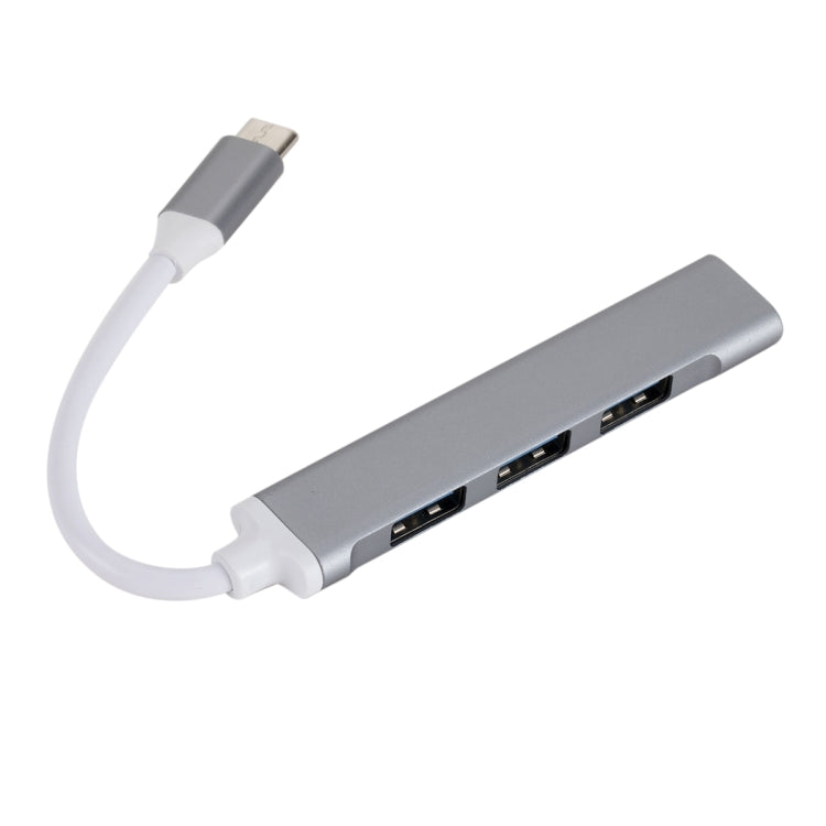 C809 USB 3.0 x 1 + USB 2.0 x 3 a USB-C / Type-C Adaptador HUB divisor multifunción, C809