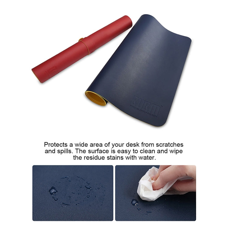 BUBM Alfombrilla de ratón de una sola cara, multifunción, supergrande, antideslizante, de cuero PU, alfombrilla para escritorio de oficina, tamaño: 60 x 30 cm, 60 x 30cm
