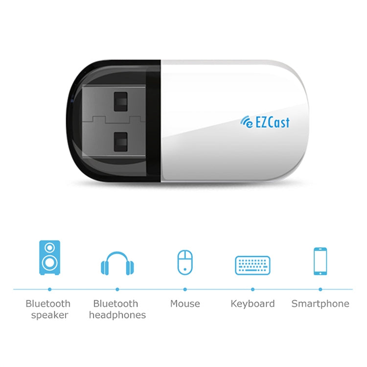 EZCast EZC-5200BS Adaptador inalámbrico WiFi de doble banda de 600 Mbps + Bluetooth USB 2.0