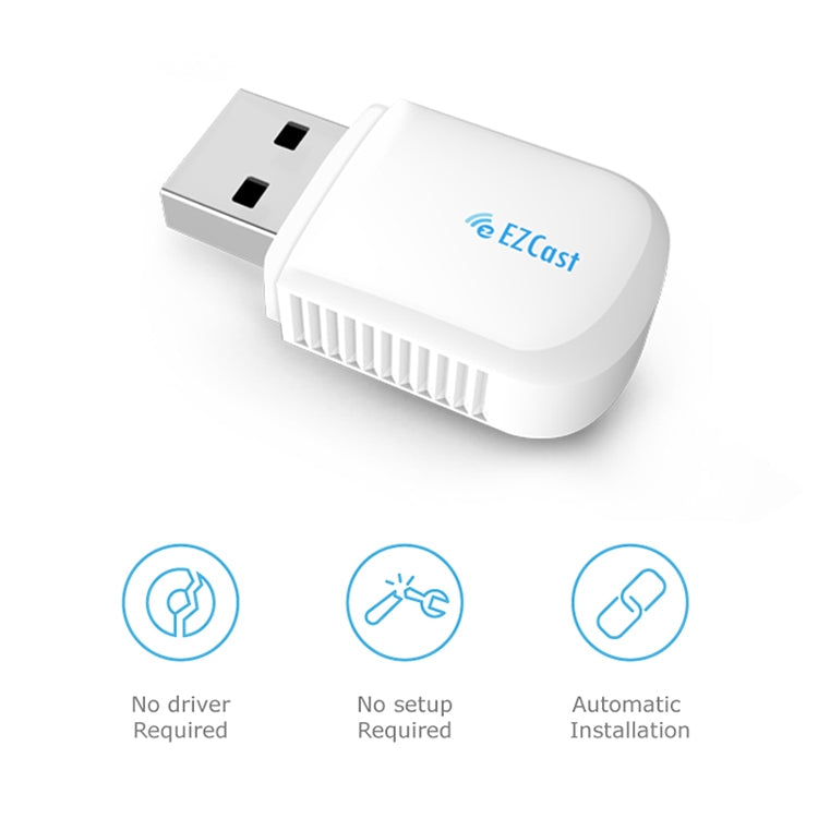EZCast EZC-5200BS Adaptador inalámbrico WiFi de doble banda de 600 Mbps + Bluetooth USB 2.0