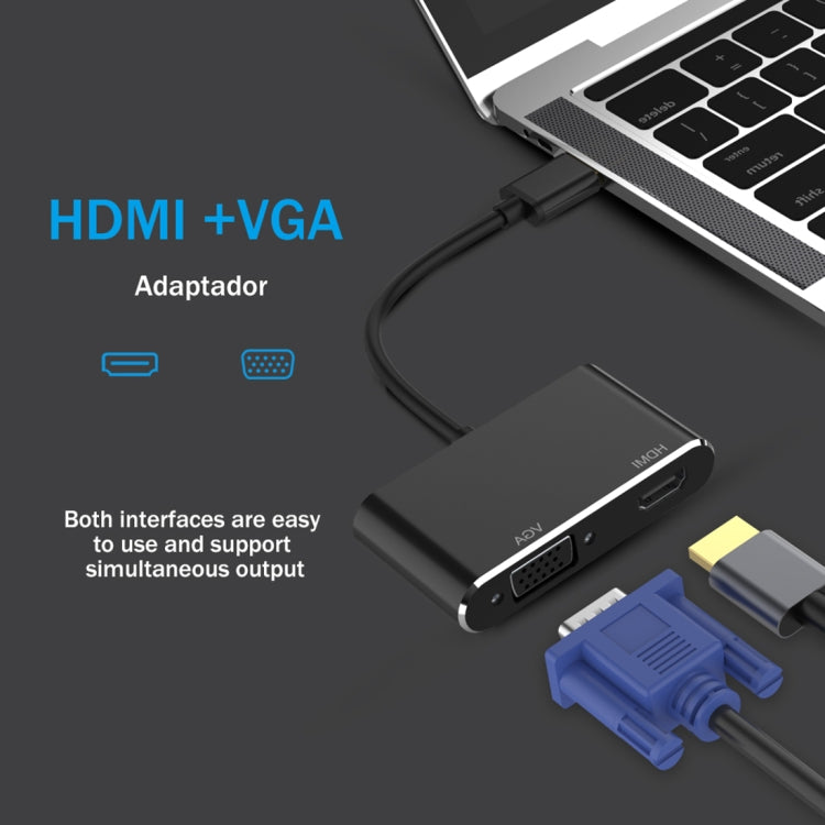 Adaptador 2 en 1 USB 3.0 a HDMI + VGA