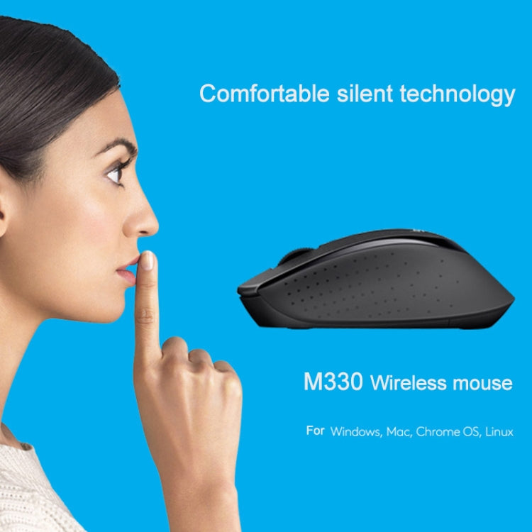 Ratón silencioso óptico inalámbrico Logitech M330 con receptor micro USB