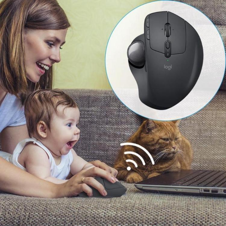 Logitech MX ERGO 440DPI Bluetooth + Ratón óptico trackball inalámbrico de modo dual unificador, MX ERGO S