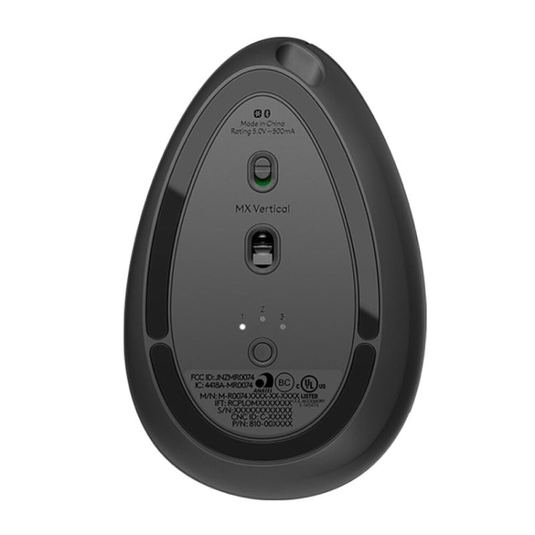 Logitech MX Vertical 4000DPI USB-C / Type-C + Unifying + Bluetooth Ratón óptico vertical inalámbrico ergonómico de tres modos, MX Vertical