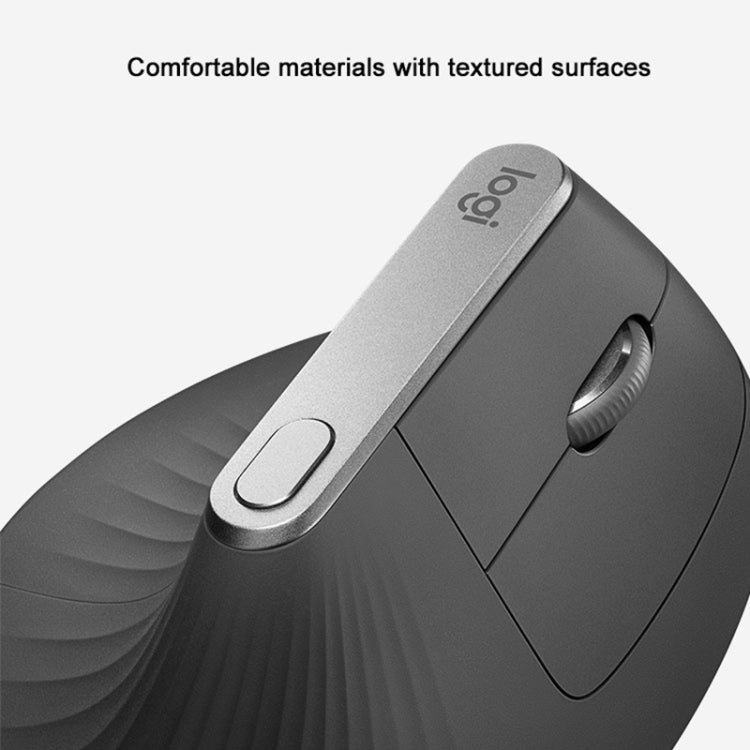 Logitech MX Vertical 4000DPI USB-C / Type-C + Unifying + Bluetooth Ratón óptico vertical inalámbrico ergonómico de tres modos, MX Vertical