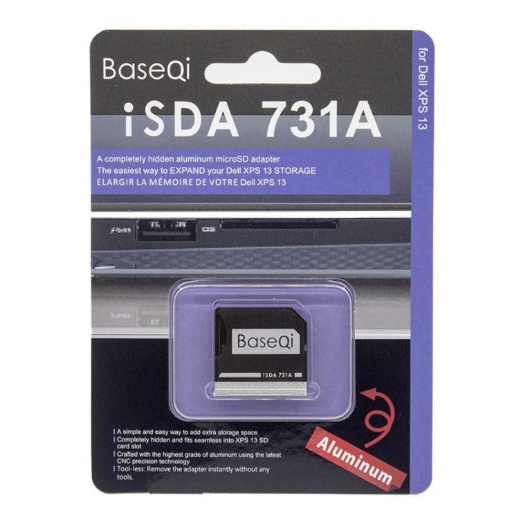 Caja de tarjeta SD de alta velocidad oculta de aleación de aluminio BASEQI para computadora portátil Dell XPS de 13,3 pulgadas, For Dell XPS 13.3 inch