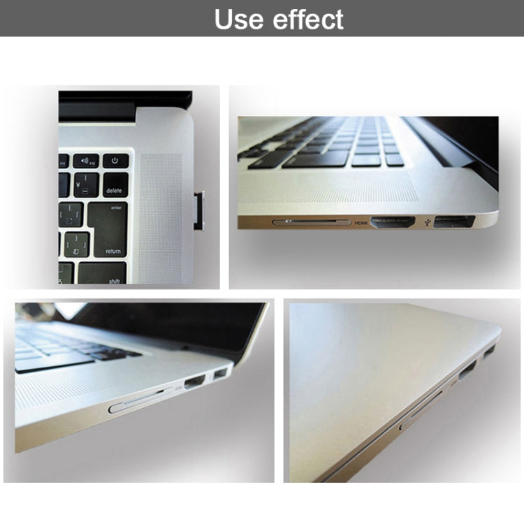 Funda para tarjeta SD de aleación de aluminio oculta BASEQI 504ASV para portátiles Macbook Pro Retina de 15 pulgadas (finales de 2013 - mediados de 2015), For Macbook Pro Retina 15