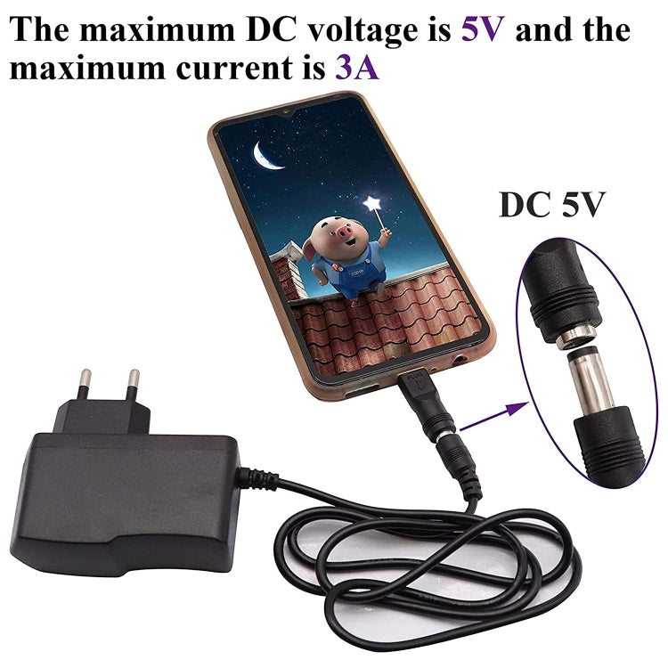 Conector adaptador de enchufe hembra de 5,5 x 2,1 mm a USB-C / tipo C macho, 5.5 x 2.1mm