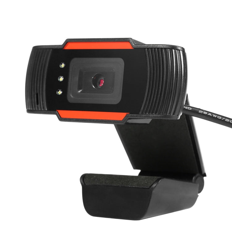 Cámara web para computadora con enchufe USB A870C3 480P con micrófono de absorción de sonido y 3 LED, longitud del cable: 1,4 m, A870C3 (Orange)
