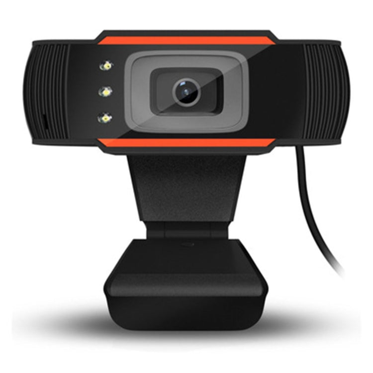 Cámara web para computadora con enchufe USB A870C3 480P con micrófono de absorción de sonido y 3 LED, longitud del cable: 1,4 m, A870C3 (Orange)