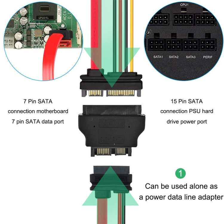 Adaptador SATA de 22 pines hembra a SLIMLINE SATA de 13 pines macho, SATA 22 Pin Female to SATA 13 Pin