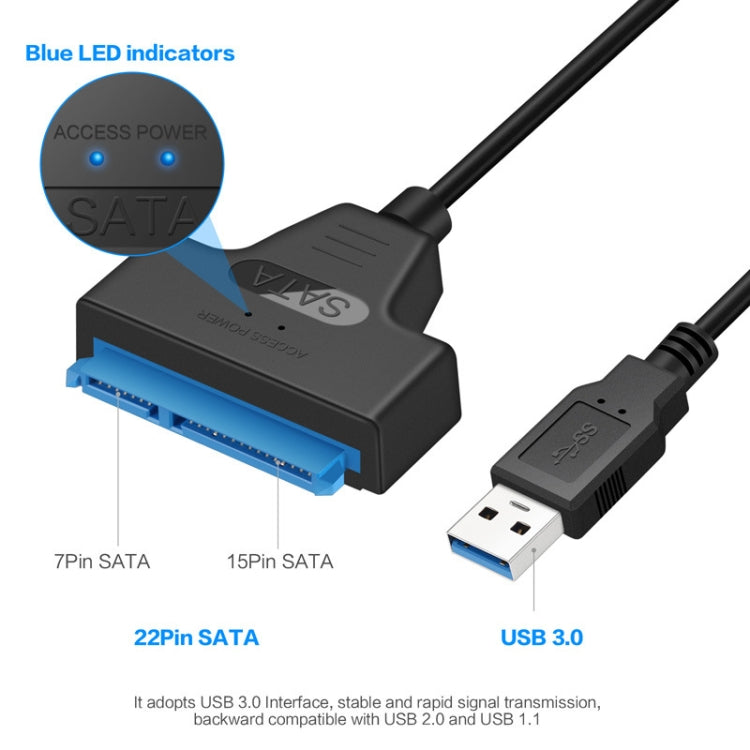 Adaptador de cable profesional SATA a USB 3.0 Conector de expansión de disco duro SSD de 2,5 pulgadas, 2.5 inch