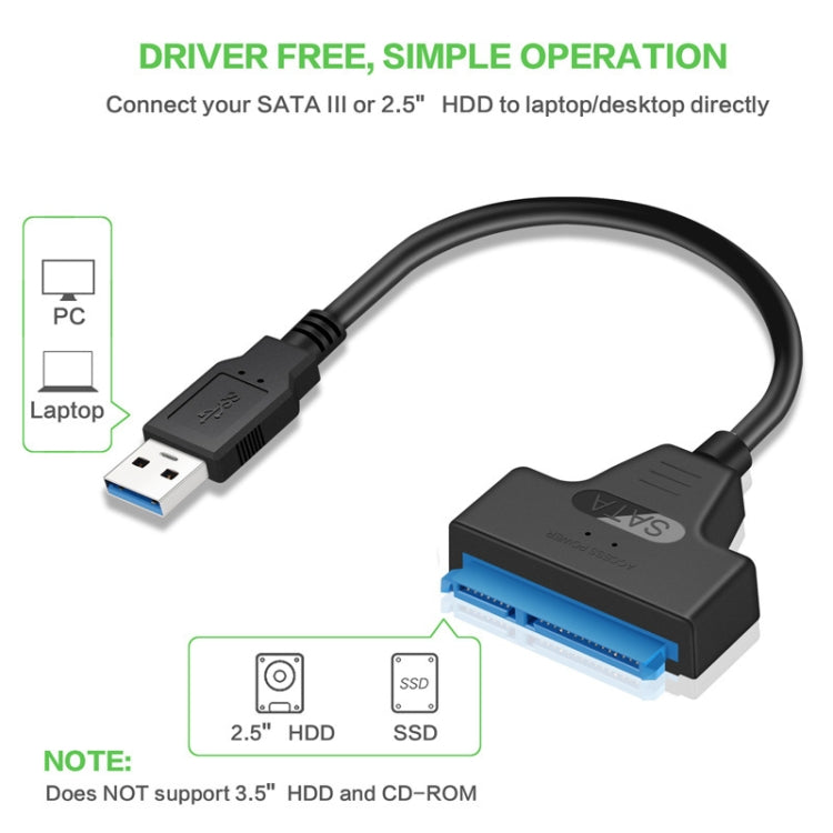 Adaptador de cable profesional SATA a USB 3.0 Conector de expansión de disco duro SSD de 2,5 pulgadas, 2.5 inch