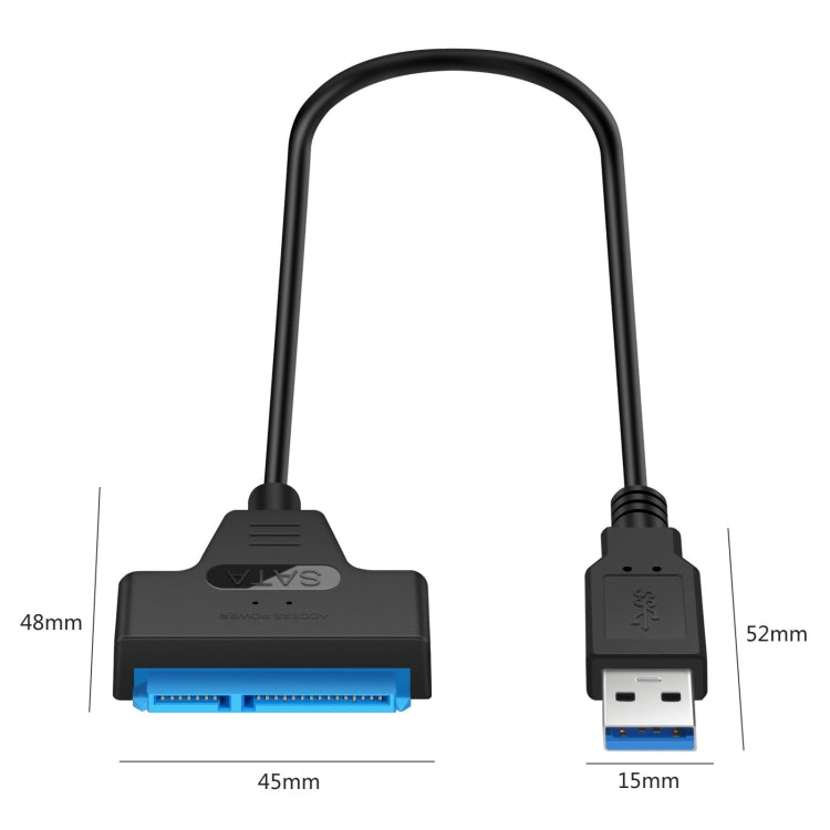 Adaptador de cable profesional SATA a USB 3.0 Conector de expansión de disco duro SSD de 2,5 pulgadas, 2.5 inch