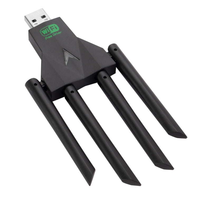 Tarjeta de red inalámbrica 5G de 1300 Mbps, receptor WiFi USB sin controlador de banda dual Gigabit, 1300Mbps 5G