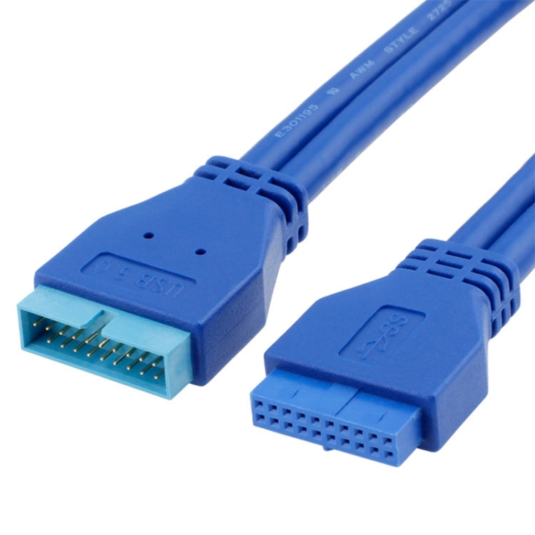 Extensor de placa base de cable de extensión hembra a macho de 20 pines USB 3.0 de 5 Gbps, longitud del cable: 50 cm, Female to Male