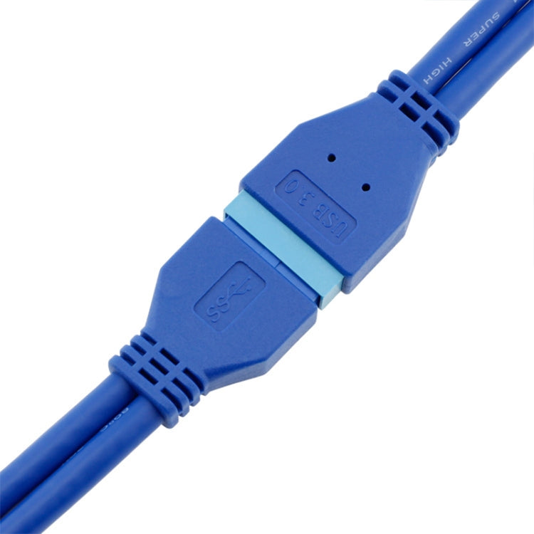 Extensor de placa base de cable de extensión hembra a macho de 20 pines USB 3.0 de 5 Gbps, longitud del cable: 50 cm, Female to Male
